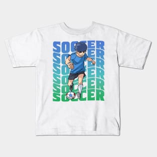 Soccer Player Boys Girls Youth Futbol Lover Gift Kids T-Shirt